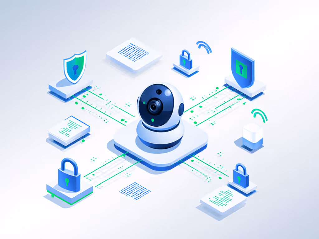 privacy-focused baby monitor data flow diagram