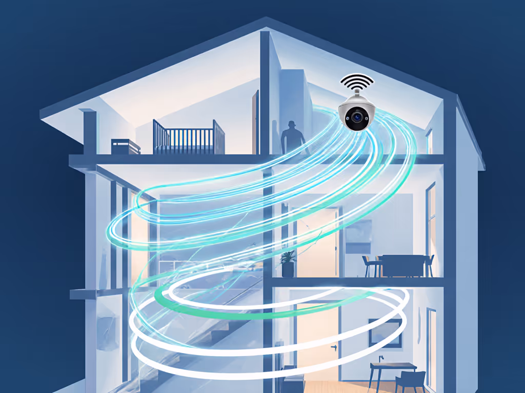 frequency hopping path through multi-story home