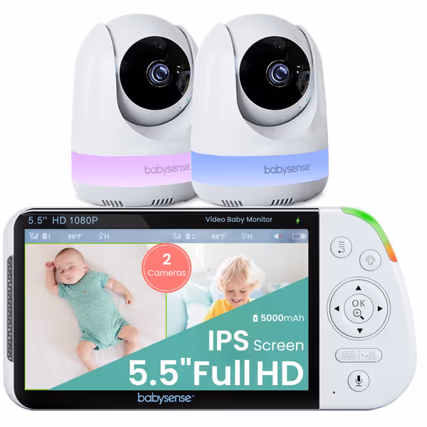 Babysense 5.5” 1080p HD Split-Screen Monitor