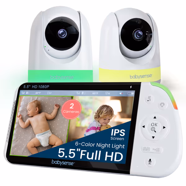 Babysense Full HD 5.5" Split Screen Baby Monitor